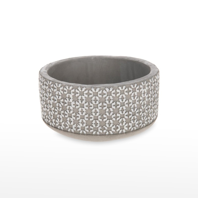 Vaso Cimento Redondo - cinza